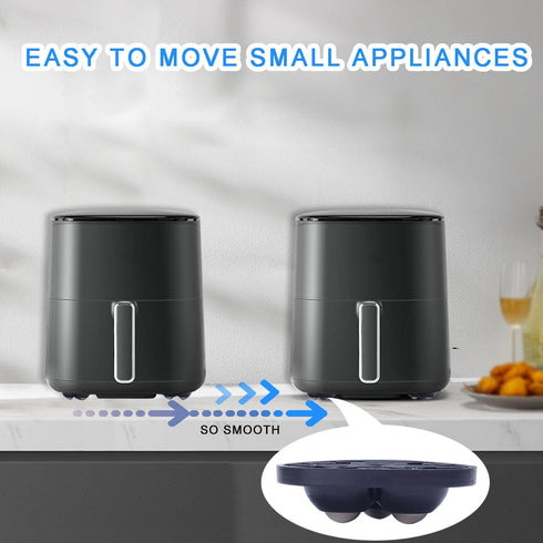 8Pcs Mini Caster Wheels for Small Kitchen Appliances, 360° Rotation Self Adhesive Caster Wheels, Stainless Steel Rollers