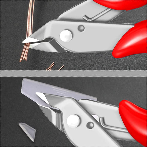 2 Pack Flush Cutters MC-170, MONVICT Wire Cutters 5 Inch Side Cutting Pliers for Cables, Wires, and 3D Printing Needs
