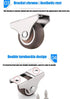 ZX@Casters 1 Inch 4 Packs, Silent Caster Rubber Directional Wheel | Suitable for Small Bed Bottom Tatami Drawer Pulley