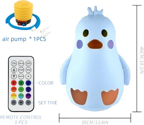 Generic IP65 Solar Penguin Light, Rechargeable Globe Color Changing Solar Globe Lamp Waterproof Outdoor Garden RGB Warm