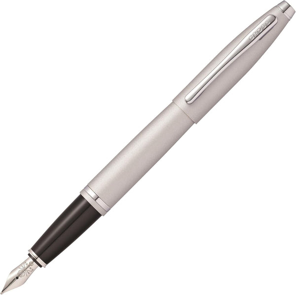 Cross Calais Refillable Fountain Pen, Medium Nib, Includes Premium Gift Box - Satin Chrome