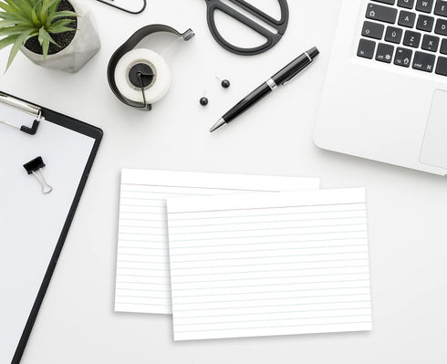 5x7 50 Pack Home Advantage Ruled Index Cards - Our of Lined Notecards Use Heavy Duty Cardstock to Make Them Bleed Proof