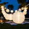25FT White Lantern String Lights,10 Nylon Hanging Lantern Decor with G40 LED