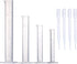 Measuring Cylinder Set, 4 Sizes Graduated Polypropylene Lab Test Tubes for Laboratory & Science Experiments