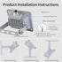 12V-24V 10W IP65 6500K 1000LM DC LED Flood Lights Outdoor, Waterproof Security Lights Fixture, Hardwired Wall Lamp