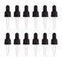PH PandaHall Set of 12 Glass Eye Droppers - for Essential Oil 10ml (1/3 Ounce), Pressure Rotating Cover Oil Droppers,