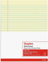 8.5 11, 50 24/Carton STAPLES Notepads, x Wide Ruled, Canary, Sheets/Pad
