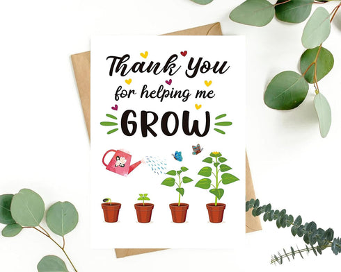 Jyvaxi Sweet Thank You Card for Teacher Teacher Appreciation Card Teacher's Day Gift Ideas Funny Thank You Cards