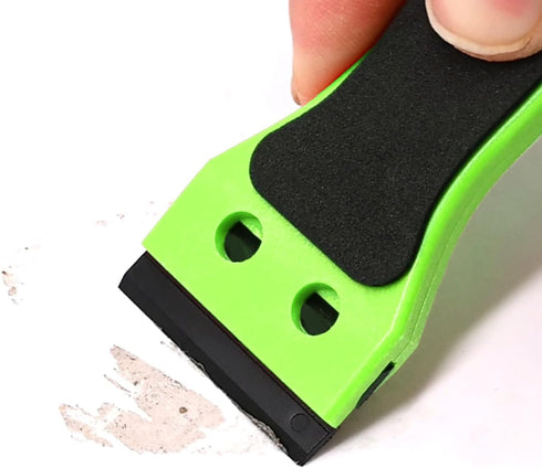 2pcs 6-inch 100 EHDIS Plastic Razor Scraper Long Handle Adhesive Remover Tool with Double-Edge Blades for Window Tint