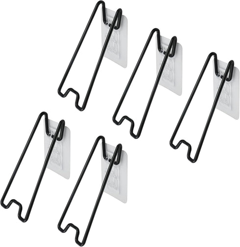 MY MIRONEY 5Pcs Adhesive Easel Back Black Metal Picture Frame Stand for Photo Paintings Display, 5.12" Height