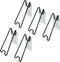 MY MIRONEY 5Pcs Adhesive Easel Back Black Metal Picture Frame Stand for Photo Paintings Display, 5.12" Height