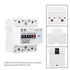 Electric Meter, KWh Meter, Single Phase 4P LED DIN-rail Power Consumption Wattmeter Energy Meter, 10-40A