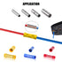 Glarks 220Pcs Non-Insulated Butt Connectors Assortment Kit, 22-16/16-14/14-12/12-10 AWG Gauge for Electrical Splice