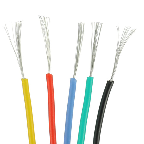 BOJACK 28 AWG Flexible Silicone Wire Electric Wire Hook Up Wire Kit, 300V Cables with Heat Shrink Tubings