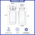 PATIKIL 10ml Sample Vials, 8 Pack Lab Empty Vials with Butyl Rubber Stopper and Crimp Top Caps Borosilicate Glass Vial, Transparent