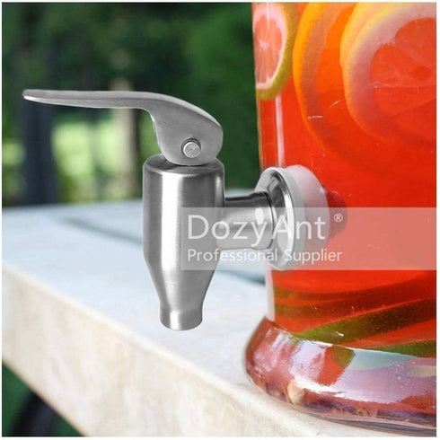 DOZYANT Beverage Dispenser Push Style Spigot,Stainless Steel Polished Finished, Water Dispenser Replacement Faucet