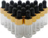 Kesell 20Pcs 3ml Mini Dropper Bottle, Clear Glass Multi-function Essential Oil Dropper Bottles with Aluminum Cap