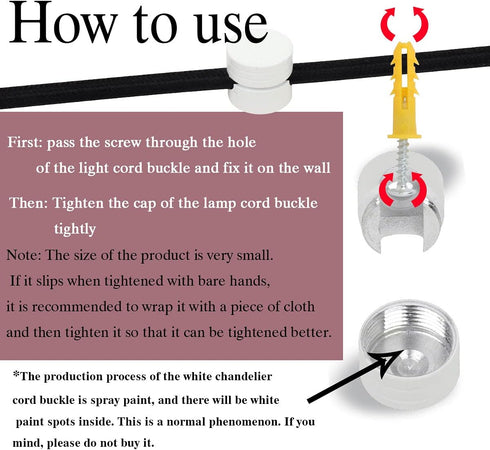 Fixture,6 Pack Swag Hook for Chandelier Ceiling Lights Cable, Lamp Hook for Hanging Pendant Lighting White Modern Swag
