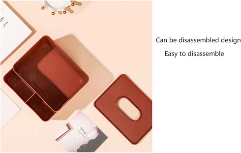 Countertop Q QIHANG Plastic Multifunctional Tissue Box Home Office Desktop Bathroom Sink Bedroom Bedside Cabinet