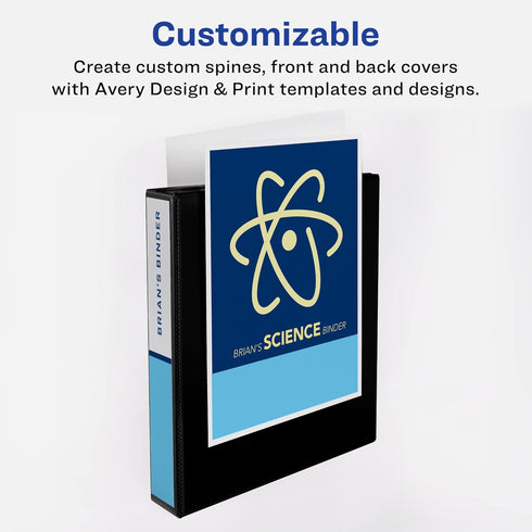 Avery Two-Tone Durable View 3 Ring Binder, 1.5 Inch Slant Rings, Blue/Teal