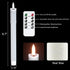 6 Rechargeable Flameless Taper Candles with Charging Station & Remote Timer, Pcs Real Wax LED Taper Candles, Battery