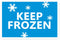 Besttile Keep Frozen Shipping Label Frozen Stickers Waterproof White/Blue Packing Sticker,2x3 Inch Adhesive