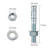 3/8x4" 30Pcs Inch Standard Fasteners for Heavy-Duty Zinc Wedge Anchors for Cement and Concrete