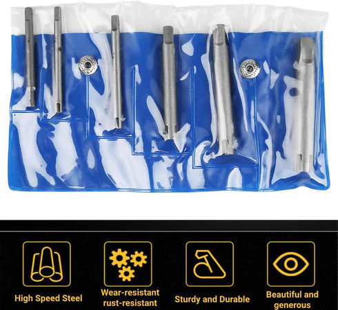 Steel Broken Head Taps Extractor Set, 6 Pcs Screw Remover for Everyday Home Repair Work