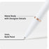 U Brands Monterey Ballpoint Pens Set of 4, Black and White with Rose Gold Details, Bold Point