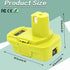 DM18RL Battery Adapter for Dewalt to Ryobi, Convert Dewalt 20V Lithium Battery to Ryobi 18V P107 P108 with 5V 2.1A MAX