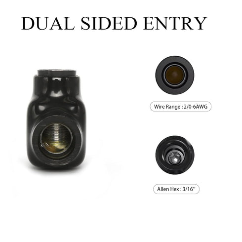 5 Pcs Insulated In-line Splice Connector Wire Connectors Multi Cable Connector, 2 Ports 2/0-6AWG Wire Range Pre-Filled