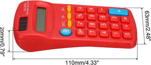 PATIKIL Basic Calculator, 8 Digit LCD Display Calculator 4 Function Small Desktop Calculator Battery Powered Handheld Calculator for Home Office, Red