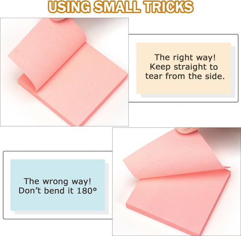 Sticky Notes 3x3 inch, Bright Colors Self-Stick Pads, 8 Pads/Pack, 85 Sheets/Pad, Total 680 Sheets for Office Use
