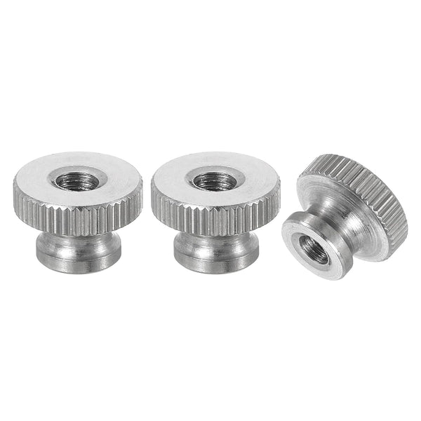 uxcell Knurled Thumb Nuts, 3Pcs M4 x D12mm x H8mm Stainless Steel Round Knobs for 3D Printer Parts, Machine Tools