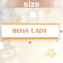 Zonon Rose Gold Boss Lady Sign, Acrylic Desk Name Plate with White Background for Women Office Decor