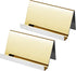 Maxdot 2 Pack Stainless Steel Business Card Holders for Desktop Credit Name Display (Champagne Gold)