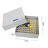 Cardboard Cryogenic Lab Freezer Box, 100-Well Microtube Storage Box, Plastic Coating, Pack of 5