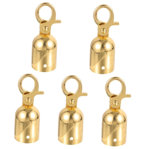 DOITOOL 5pcs Rope End Stop Crowd Control Rope Ends Fittings Hooks, Snap Post Queue Hooks, Stainless Steel Fastener
