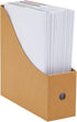 Juvale 8-Pack Kraft Paper Cardboard Magazine File Holder Boxes with Labels for Document Storage Organizer