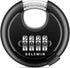 DELSWIN 4 Digit Combination Disc Padlock with Hardened Steel Shackle for Sheds, Storage Units, School Gym Lockers