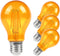 LED Edison Bulbs, 60 Watt Replacement, 6W 2000K Amber Soft Light, 4 Pack