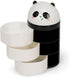 LEGAMI 3 - Desk Organiser, Desk Organiser with Side Opening Drawers, Top Compartment with Sliding Closure, Panda Motif