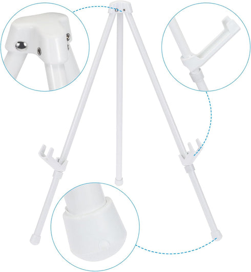 PATIKIL 1 Set Tabletop Easel Stand for Display, 14in Table Top Easel Stand, Small Portable Tripod Aluminum for Signs,