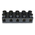 RLECS 500V 20A 5 Position Double Row Screw Terminal Block, Black Electrical Barrier Terminal Strip