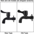 Washing Machine Tap, Wall Mount Water Tap 304 Stainless Steel Sink Faucet Black Garden Water Faucet for Bathroom Laundry Balcony (1) by TOPINCN