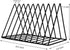 EASEPRES 9 Slot Magazine Rack | Book Record Holder | Desktop Iron Storage Rack Bookshelf | Multifunction Triangle File