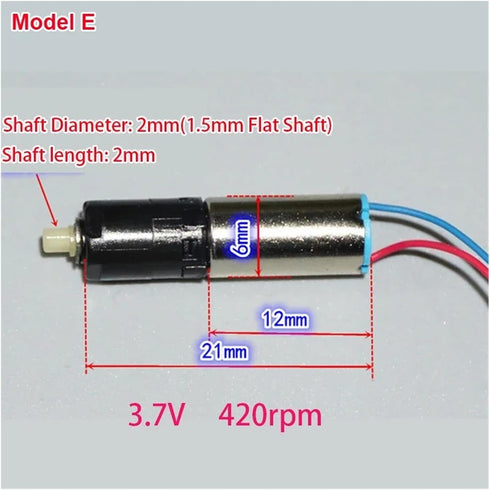 P98LJZQ 3V 3.7V 46RPM-6400RPM 6mm 242rpm) DC Tiny Mini Planetary Gearbox Corless Gear Motor Engine DIY Toy Robot