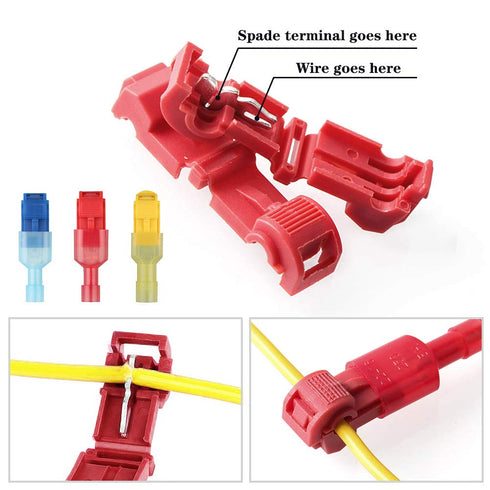 160pcs T-Tap Quick Splice Connector Kit, 60Set T-Tap Wire Connectors with Insulated Male Quick Disconnect