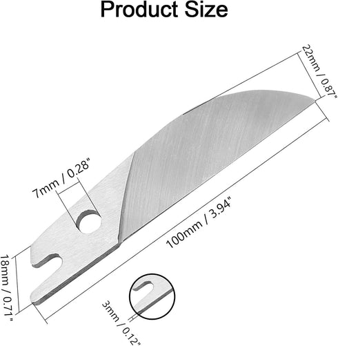 Miter Shears Replacement Blade 3PCS, SK5 Steel Spare Blade for Quarter Round Cutting Tool, Multifunctional Shoe Cutter