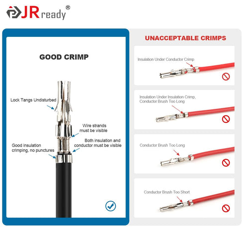 JRready ST6419 Standard.093" Pin and Socket Power Connectors 9 Circuits (4 Matched Sets), 14-20 AWG, Compatible with